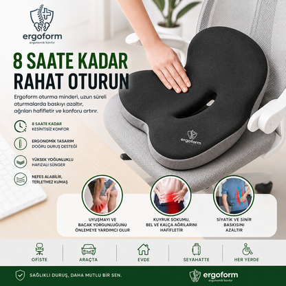 Ergoform® Ergonomik Destek Yastığı | Bel ve Sırt Desteği