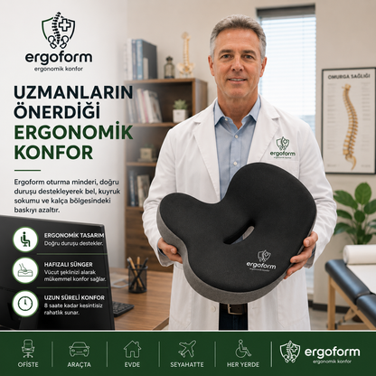 Ergoform® Ergonomik Destek Yastığı | Bel ve Sırt Desteği